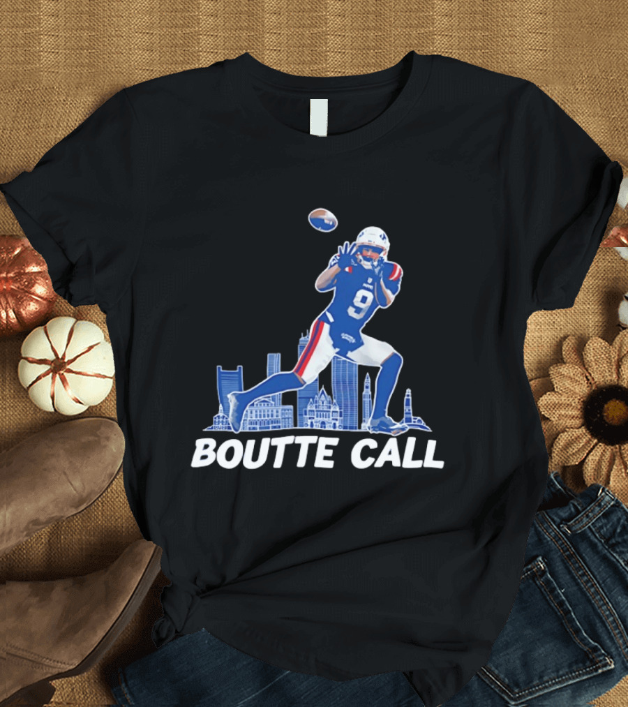 Kayshon Boutte Call New England Patriot Football City Skyline T-Shirt