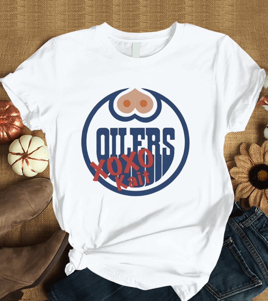 Edmonton Oilers XOXO Kait Retro Style Fan Merch T-Shirt