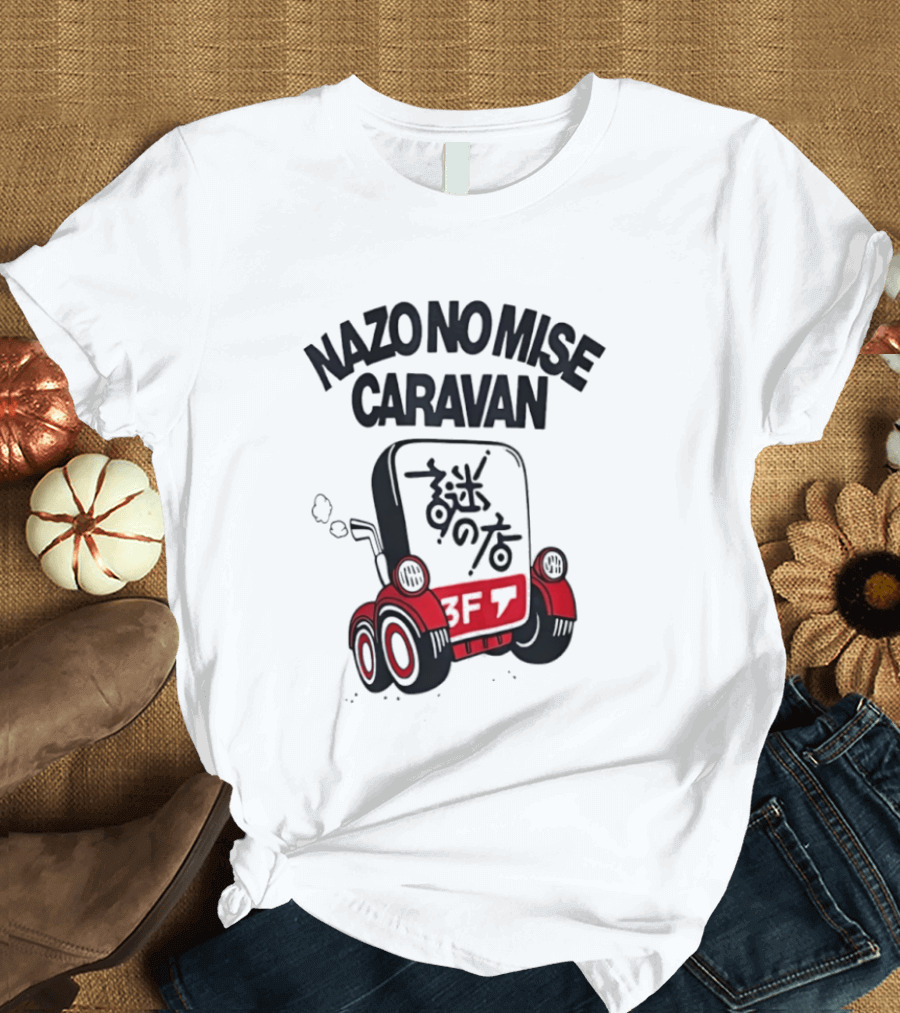 Nazo No Mise Caravan 3F Japanese Style Red Truck T-Shirt