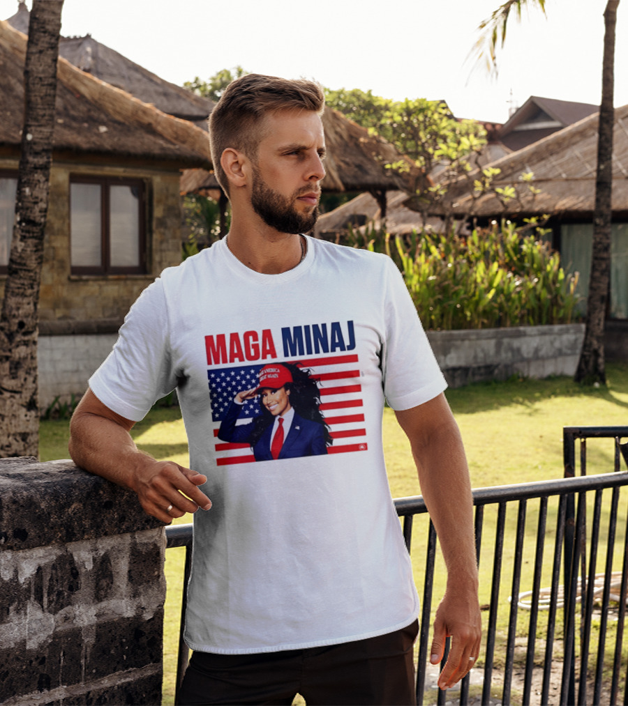 MAGA Minaj Make America Great Again America Flag T-Shirt