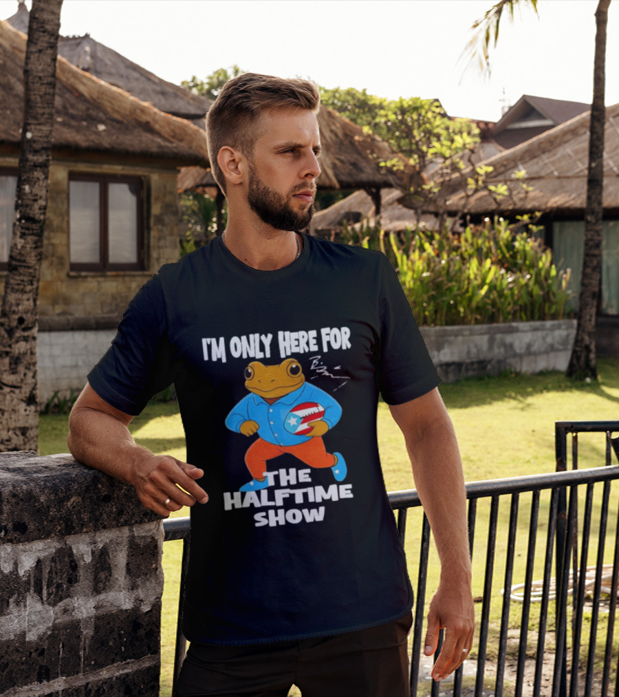I'm Only Here For The Halftime Show Frog Football T-Shirt