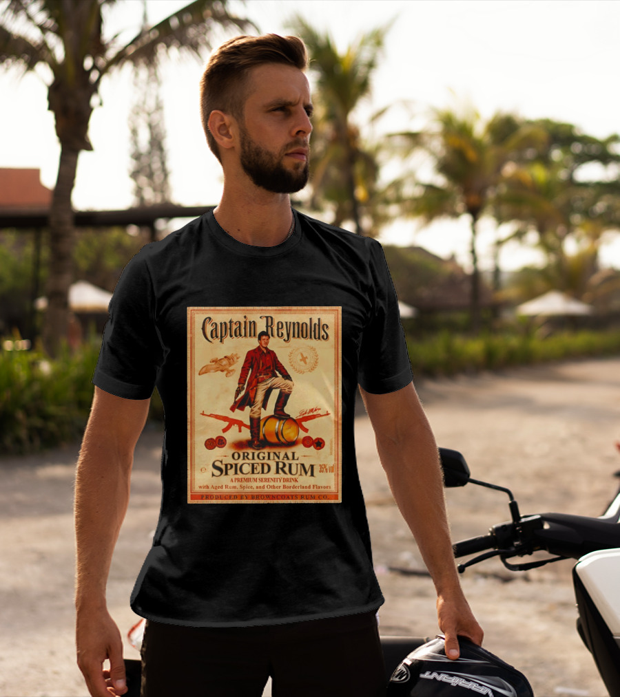 Captain Reynolds Original Spiced Rum Serenity Drink With Aged Rum Spice And Borderland Flavors T-Shirt