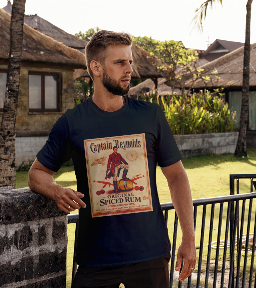 Captain Reynolds Original Spiced Rum Serenity Drink With Aged Rum Spice And Borderland Flavors T-Shirt