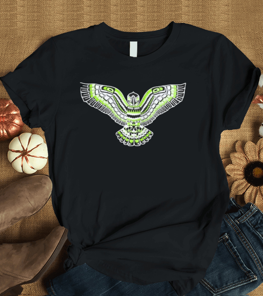 Seattle Seahawks Duwamish PNW Native American Flying Bird T-Shirt