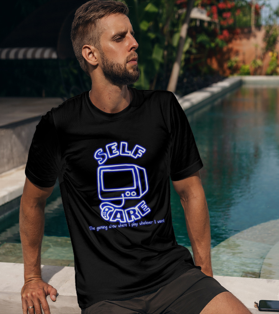 Self Care The Gaming Show Where I Play Whatever I Want Retro Gaming Console T-Shirt