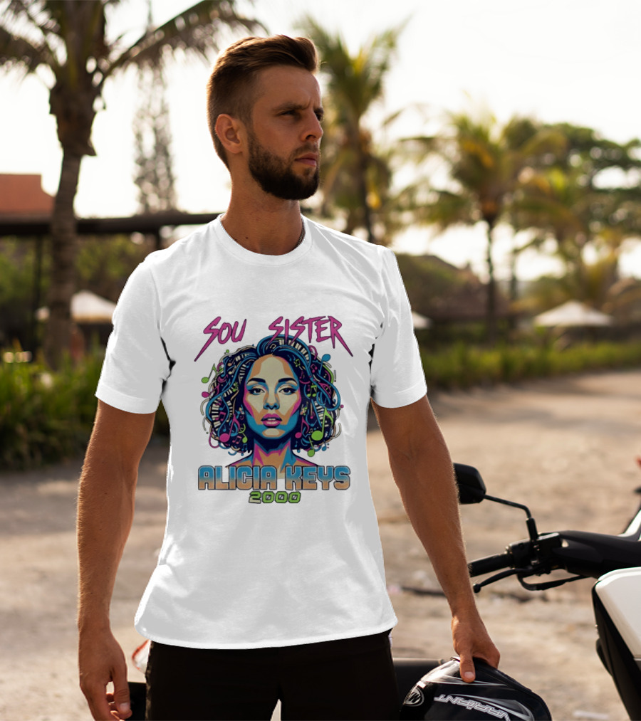 Soul Sister Alicia Keys 2000 Music Pop T-Shirt