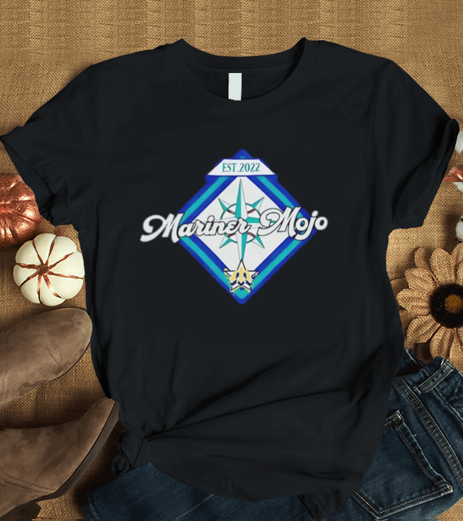 Seattle Mariners Mariner Mojo Est 2022 Compass Baseball T-Shirt