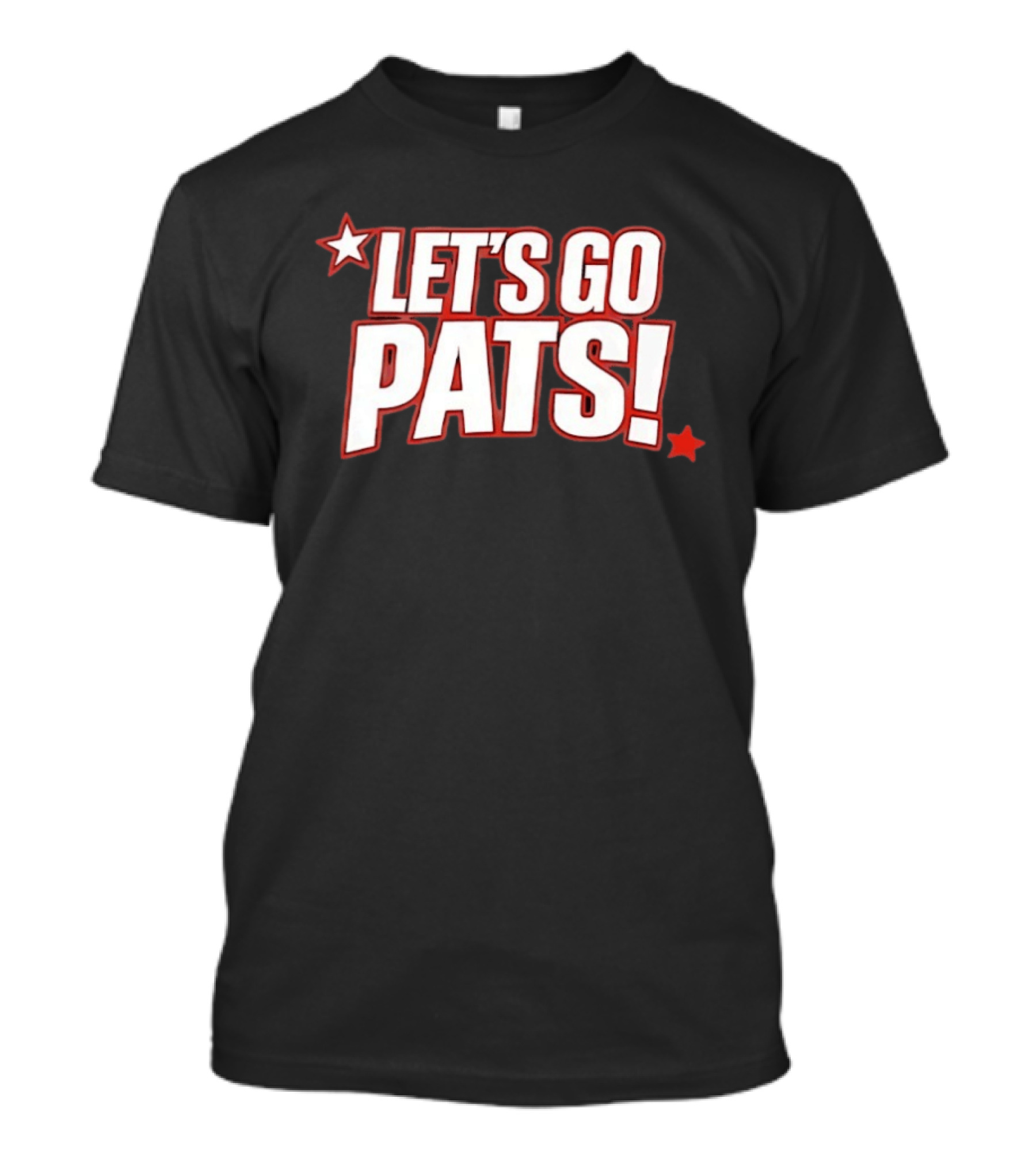 New England Patriots Let's Go Pats Star Fan Cheer T-Shirt