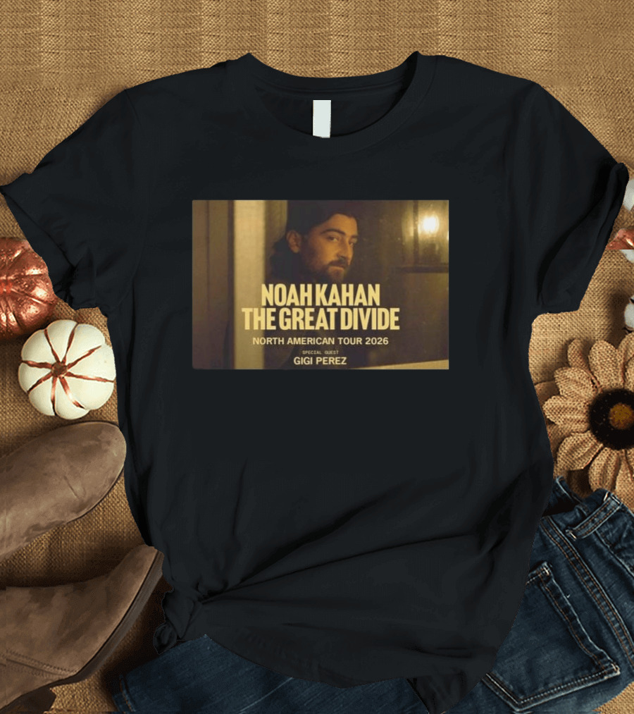 Noah Kahan The Great Divide North American Tour 2026 Special Guest Gigi Perez T-Shirt
