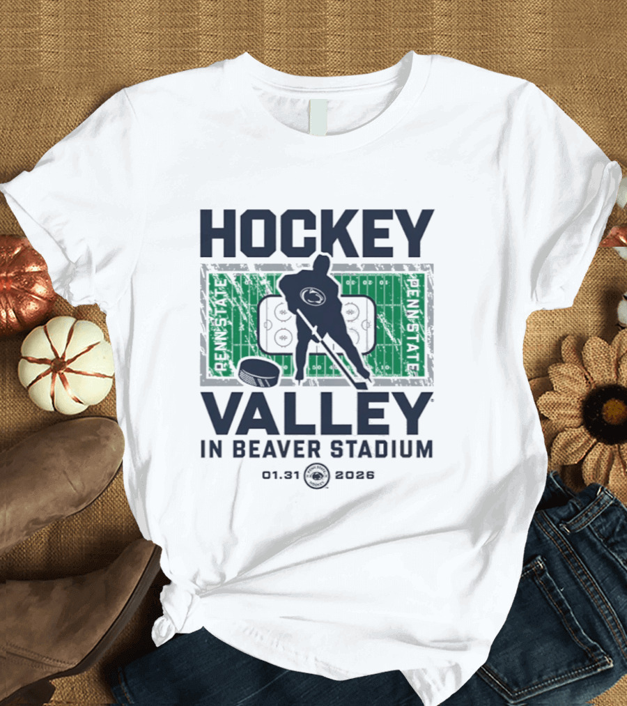Penn State Nittany Lions Hockey Valley Beaver Stadium 2026 T-Shirt