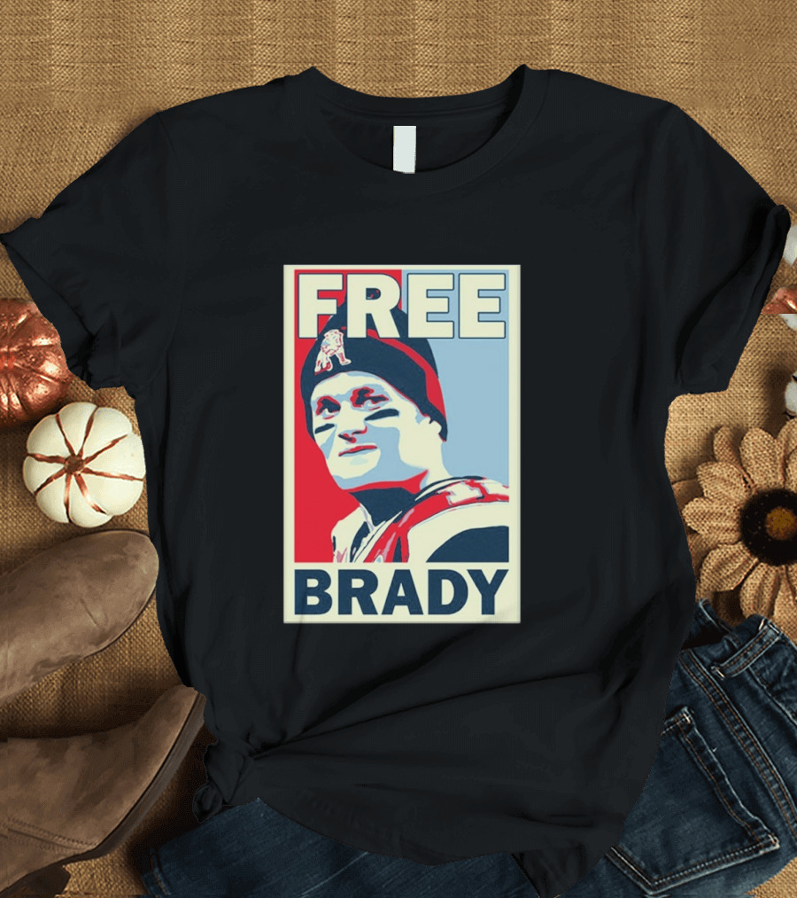 New England Patriots Free Brady Style Sports T-Shirt