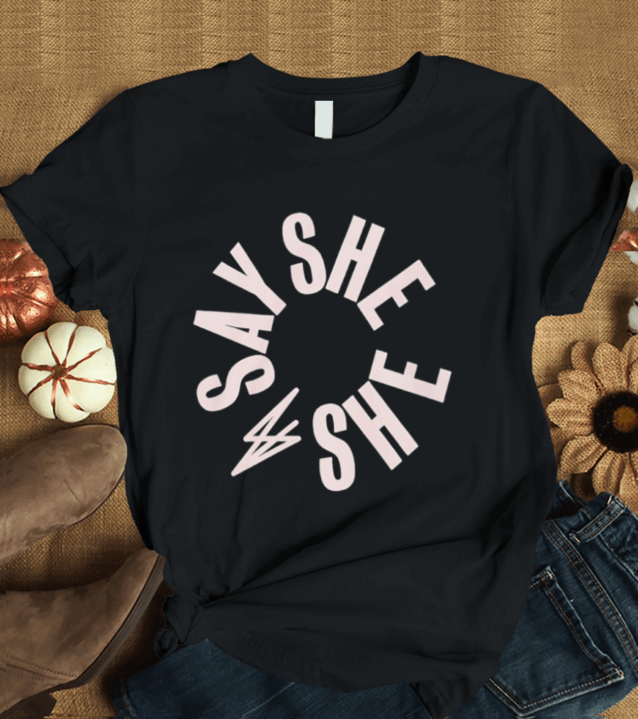 Say She She Band Circular Lettering T-Shirt