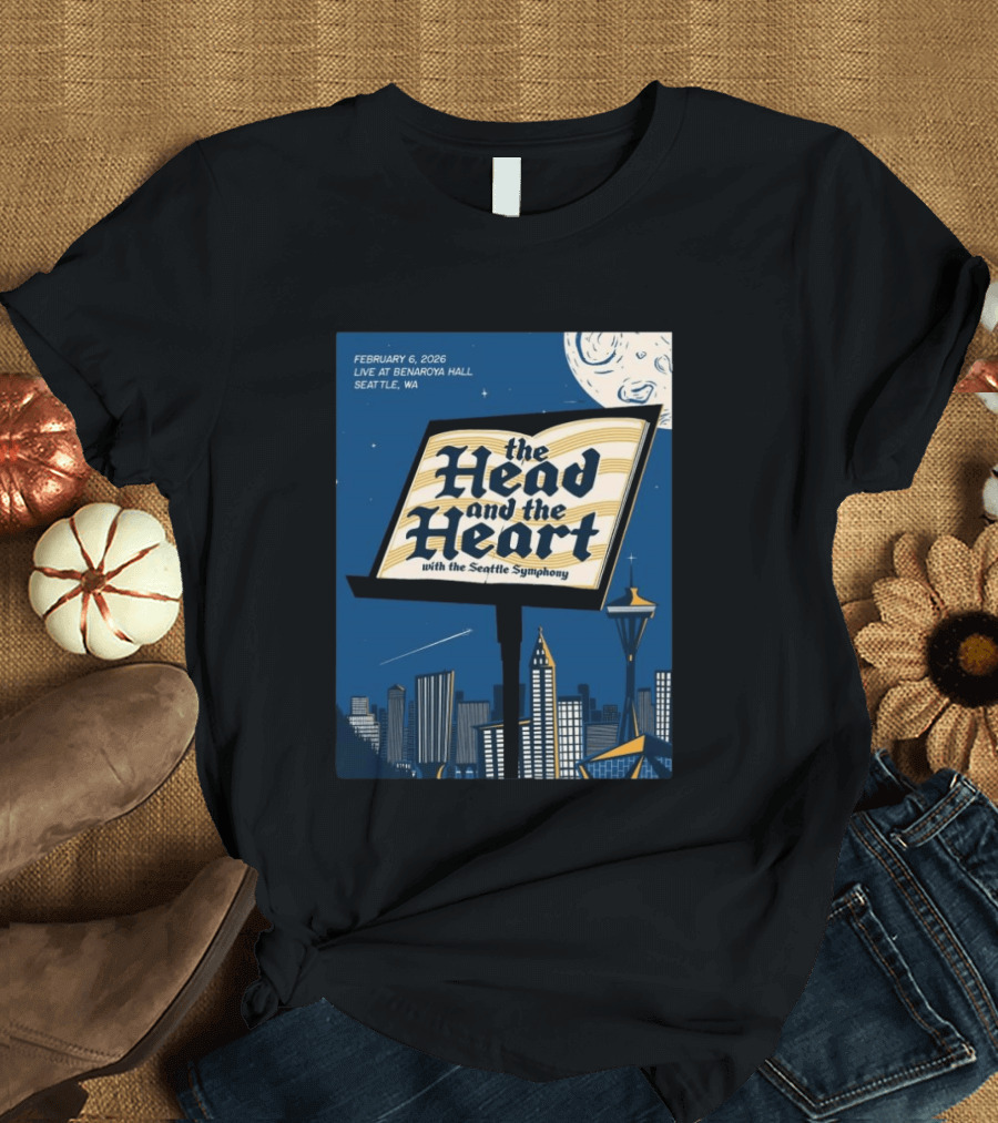 The Head And The Heart With Seattle Symphony Feb 6 2026 Benaroya Hall Seattle T-Shirt