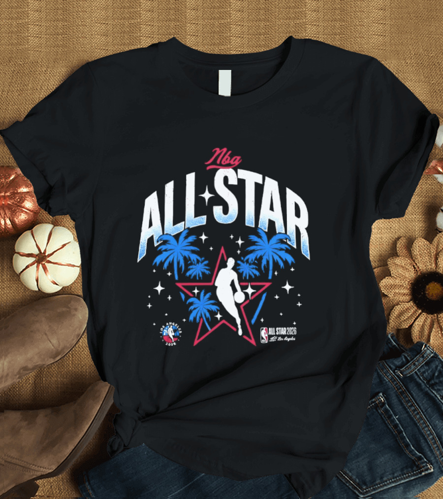NBA All Star 2026 Los Angeles Tropical Stars Palms T-Shirt