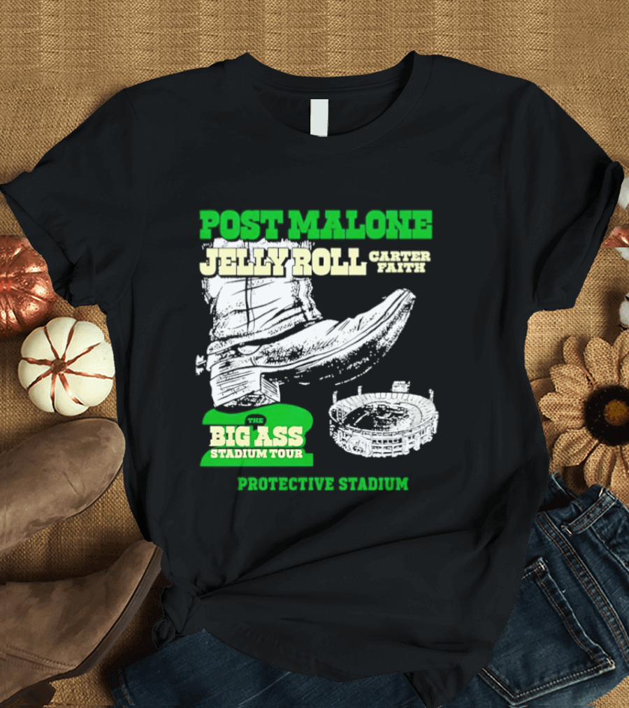 Post Malone Jelly Roll Limp Bizkit Big Ass Stadium Tour 2026 Jones AT&T Stadium T-Shirt