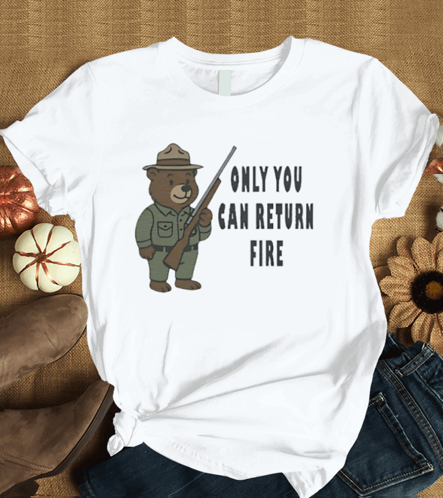 Smokey Bear Only You Can Return Fire Ranger Rifle T-Shirt