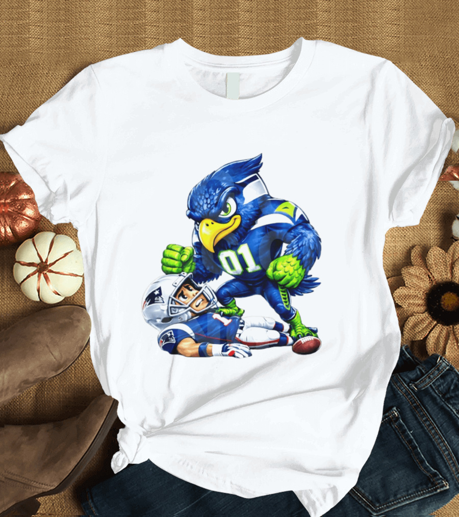 Seattle Seahawks Crush New England Patriots 2026 Football Rivalry Showdown T-Shirt