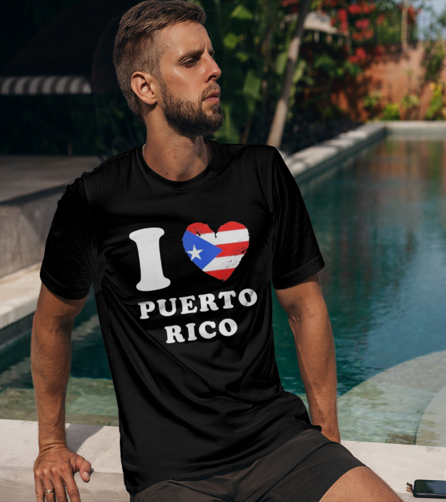 I Heart Puerto Rico Flag T-Shirt