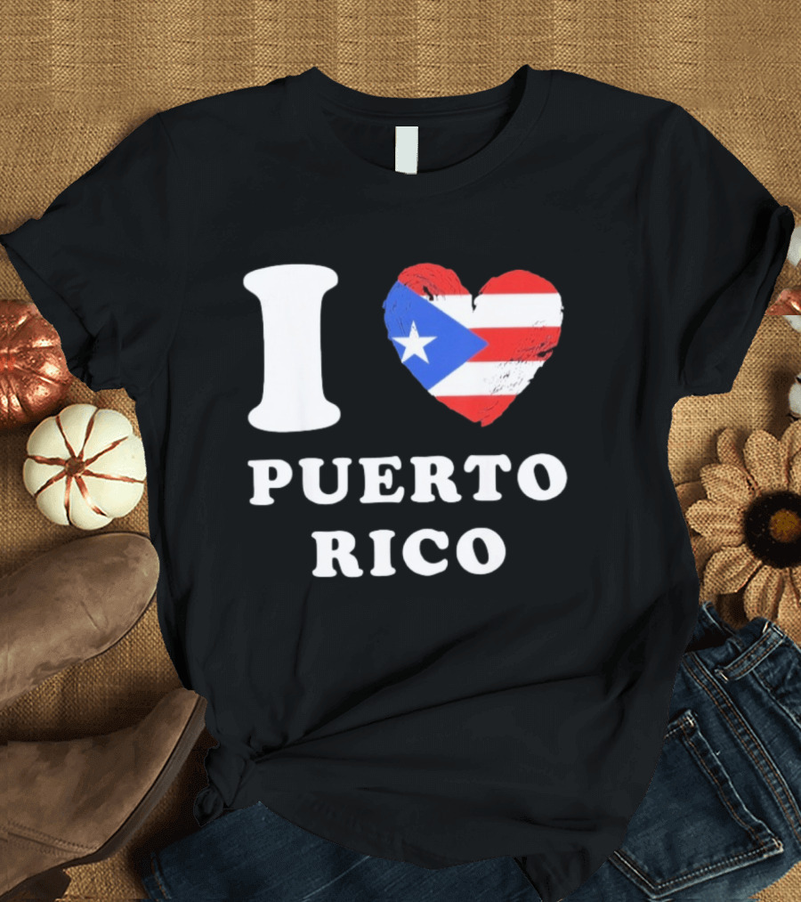 I Heart Puerto Rico Flag T-Shirt