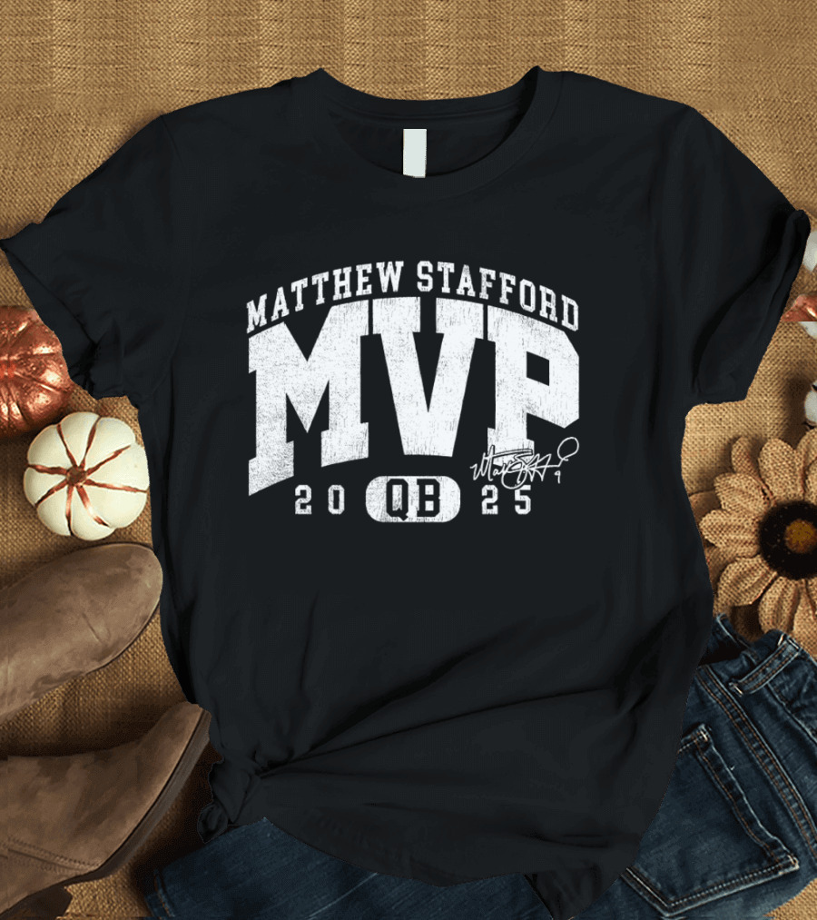 Matthew Stafford MVP 2025 QB Signature T-Shirt