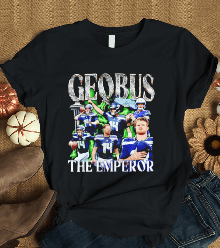 Geobus The Emperor Sam Darnold Seattle Seahawks Football T-Shirt