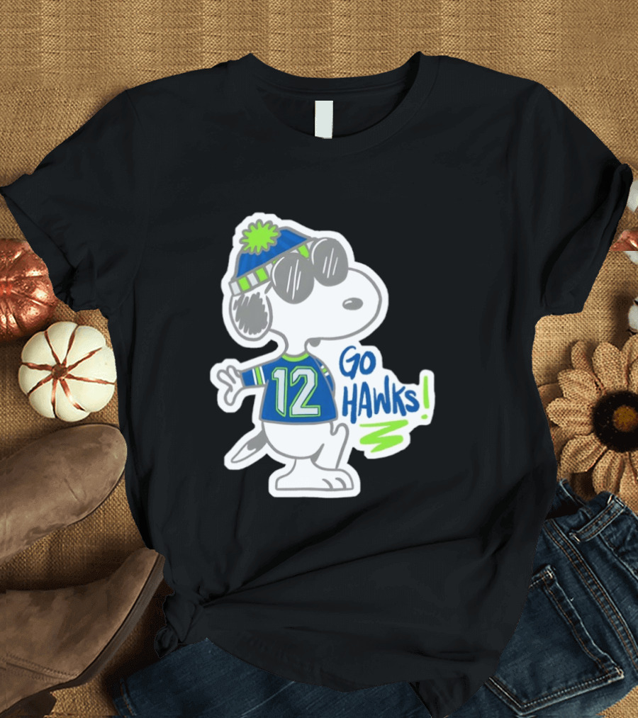 Snoopy 12 Seattle Seahawks Outfit Go Hawks T-Shirt