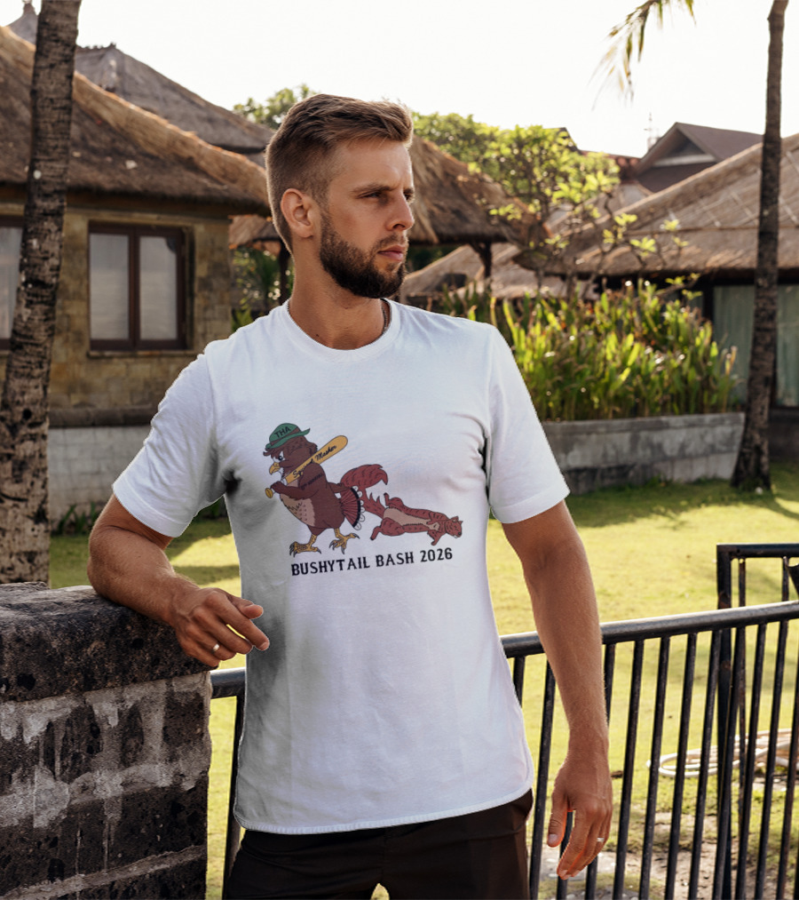 Bushytail Bash 2026 THA Squirrel Masher Owl Baseball T-Shirt