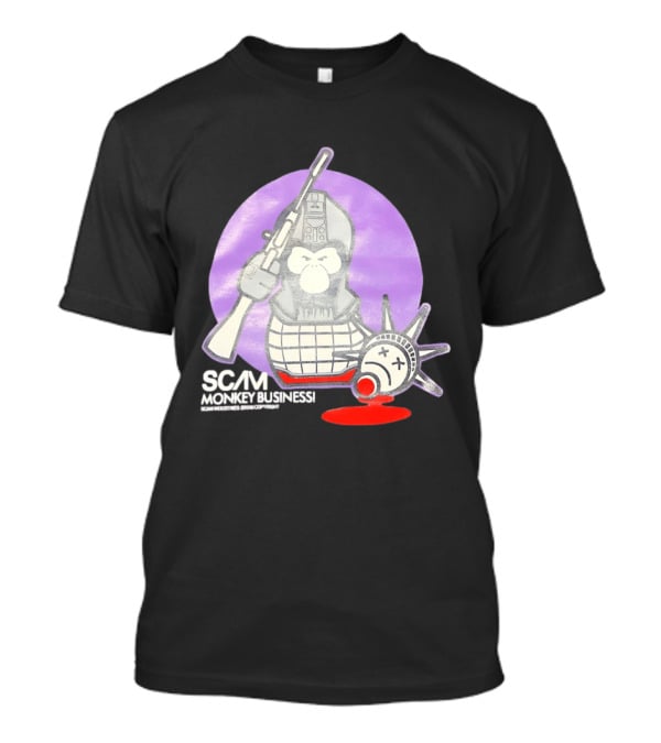 Scam Monkey Business Industries 2010 Liberty Statue T-Shirt