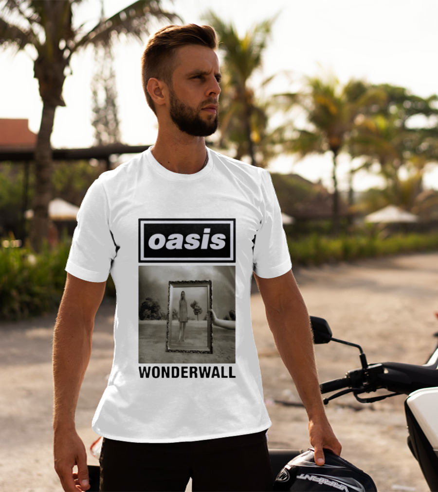 Oasis Wonderwall Surreal Mirror Reflection Image T-Shirt