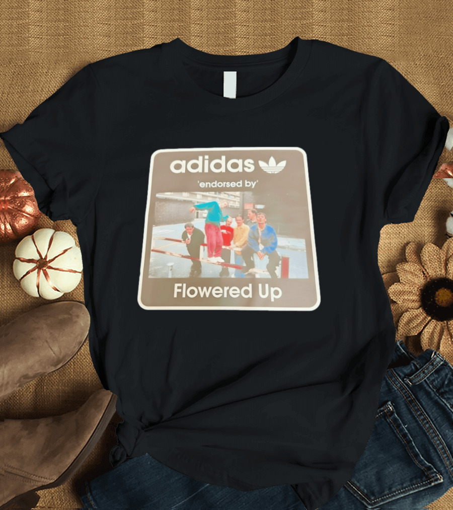 Adidas Originals Endorsed By Flowered Up Retro Street Style Fashion T-Shirt