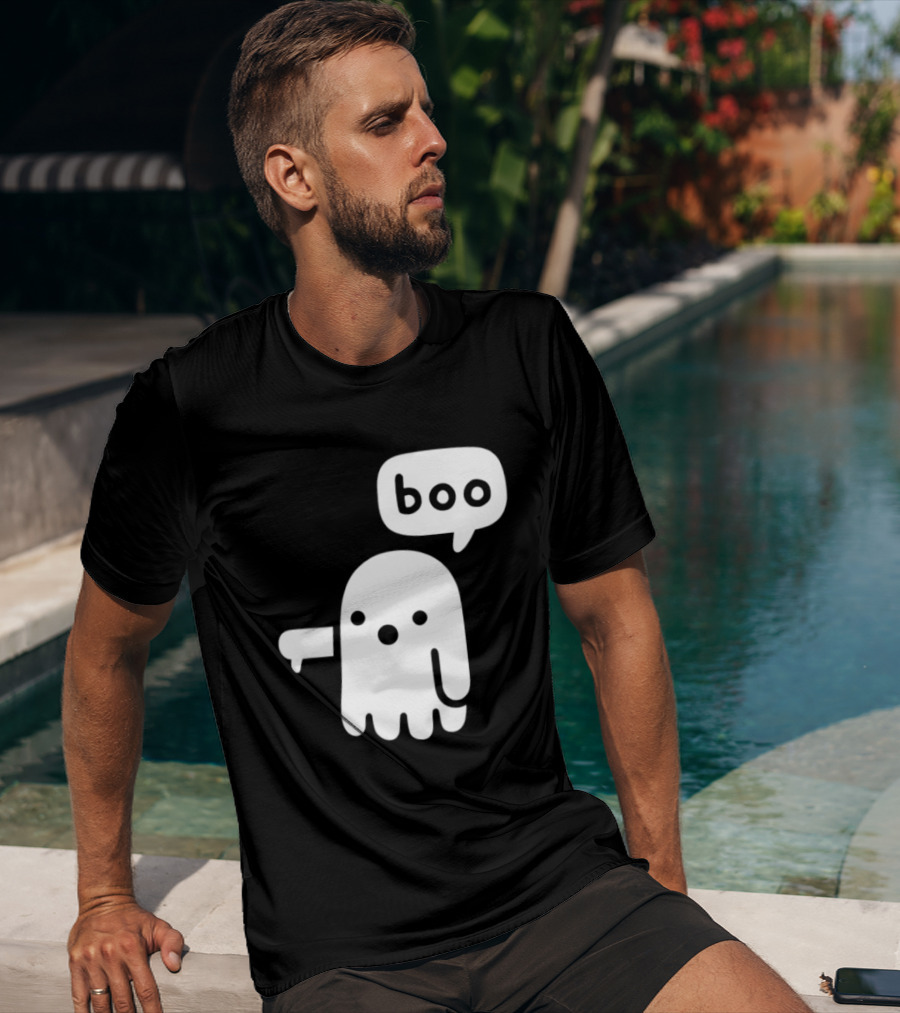 Boo Ghost Disapproval Gesture T-Shirt