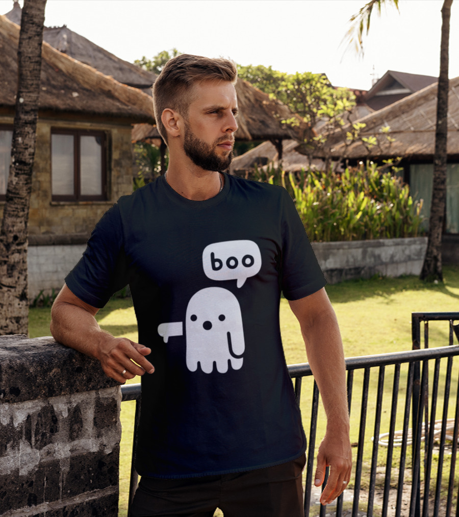 Boo Ghost Disapproval Gesture T-Shirt