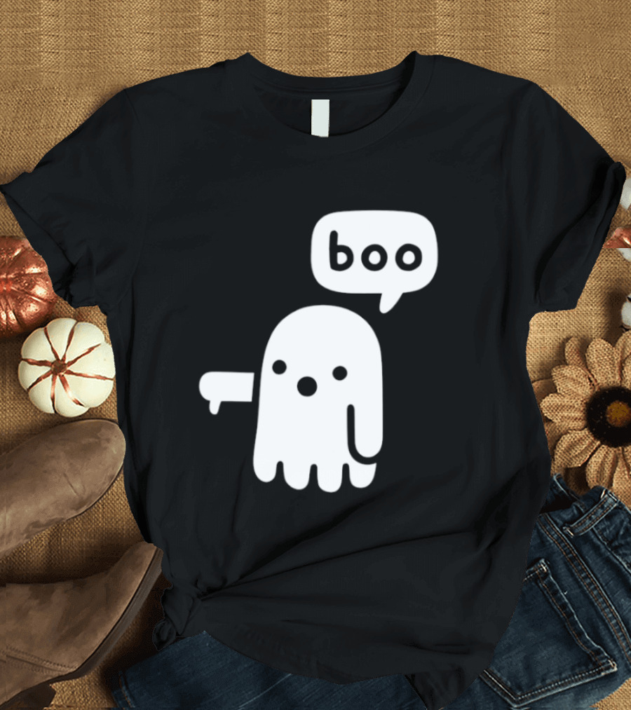 Boo Ghost Disapproval Gesture T-Shirt