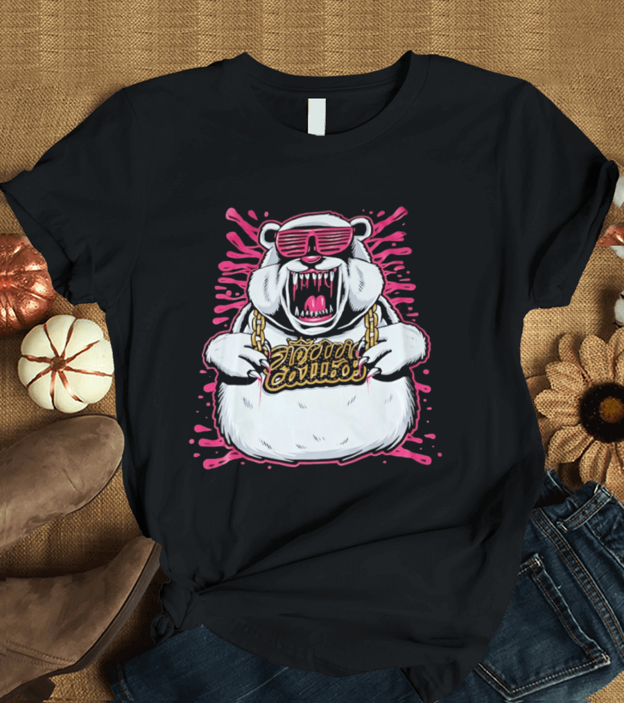 Electric Callboy Band Polar Bear Bling Sunglasses And Gold Chain T-Shirt