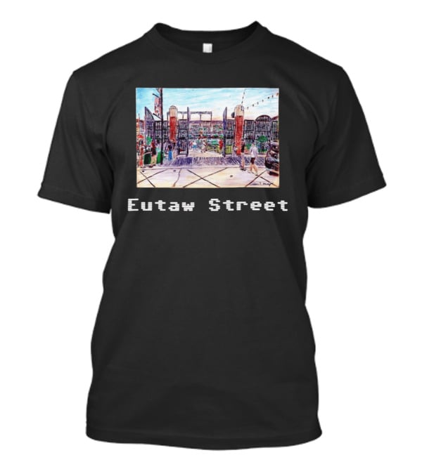 Eutaw Street Camden Yards Baseball Stadium Entrance Scene T-Shirt
