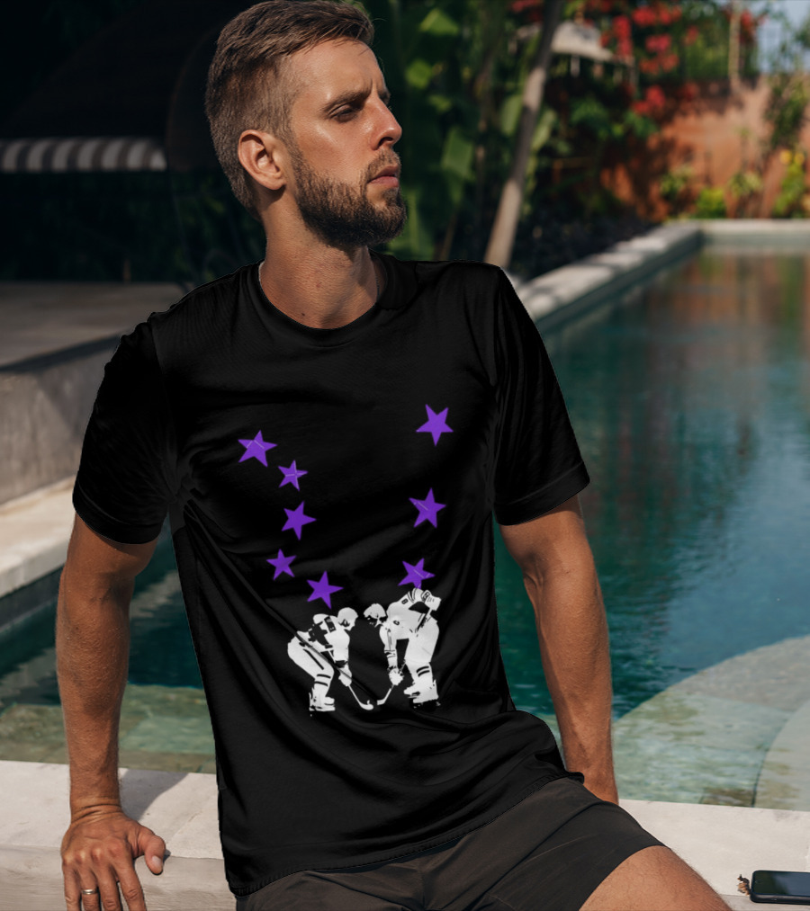 Ilya Rozanov Shane Hollander Rivalry Stars Hockey Romance Players Purple Stars T-Shirt