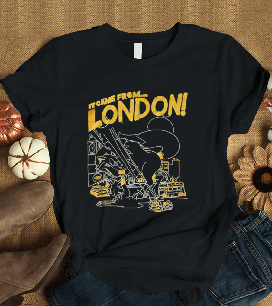 It Came From London Monster Scene With Big Ben T-Shirt