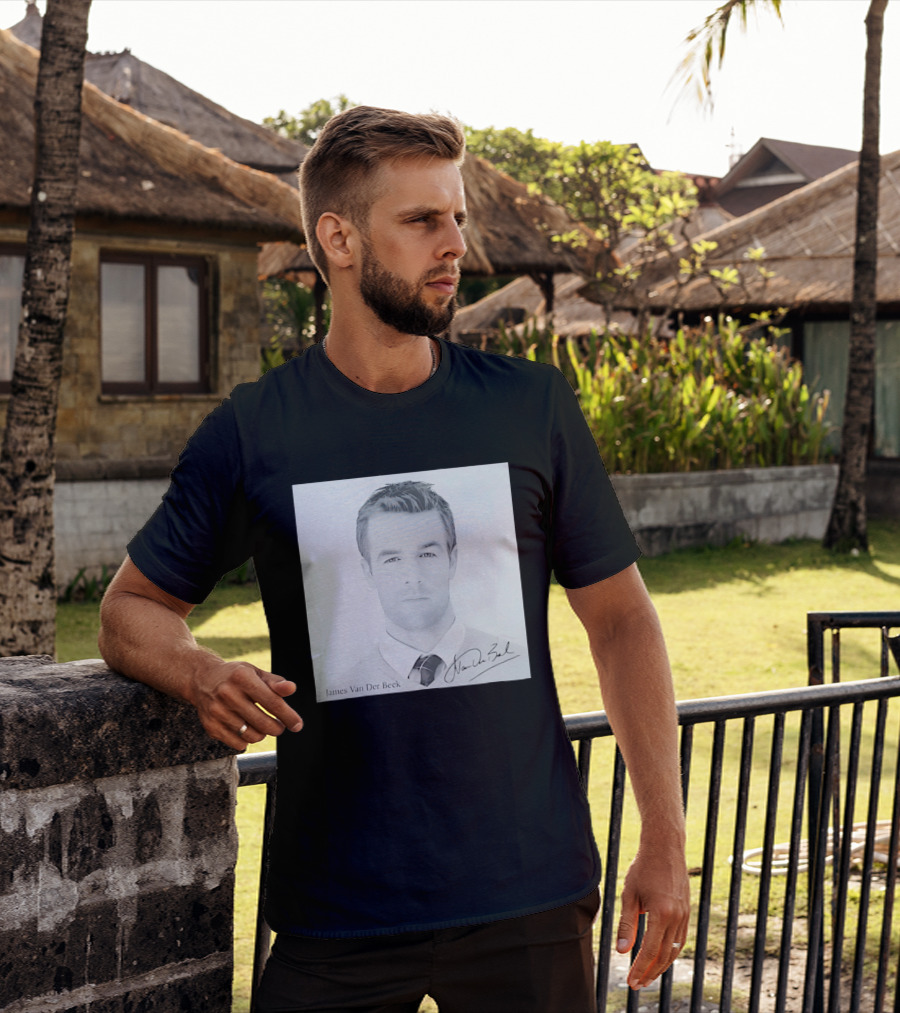 James Van Der Beek Autographed Memorial Photo T-Shirt