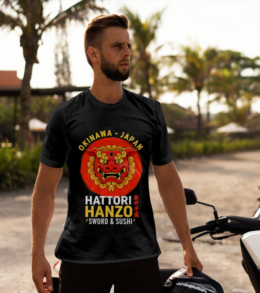 Okinawa Japan Hattori Hanzo Sword And Sushi T-Shirt