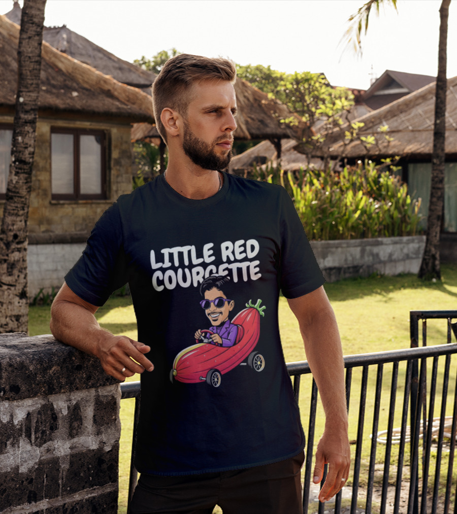 Little Red Courgette Prince Cartoon Funny Car Driving T-Shirt