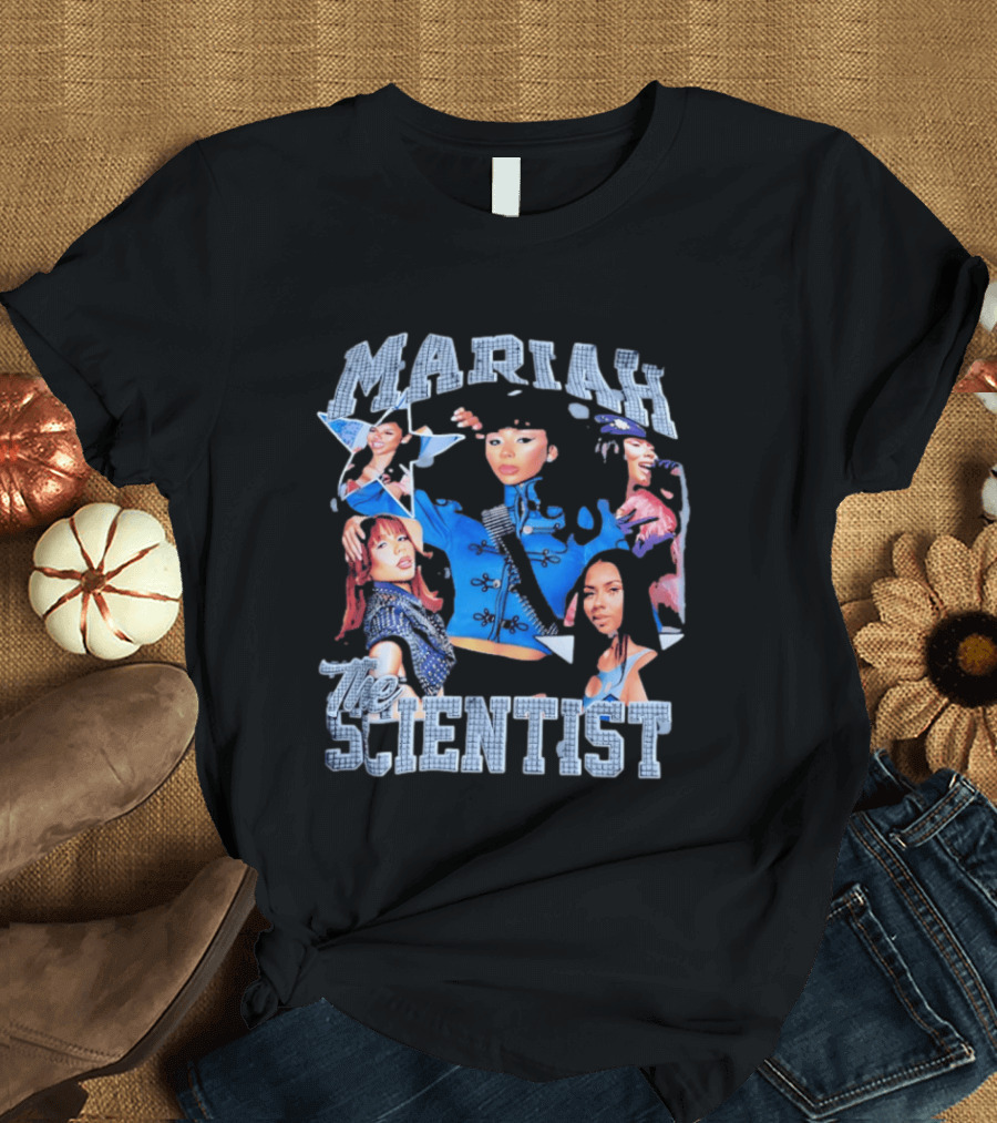 Mariah The Scientist Collage Blue Outfit Fashion T-Shirt