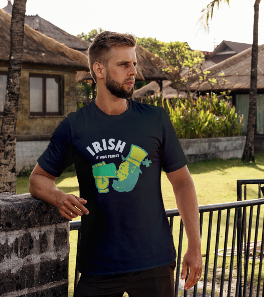 Irish Leprechaun Drinking It Was Friday T-Shirt