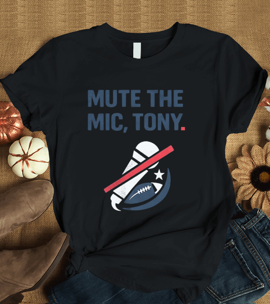 Mute The Mic Tony Microphone Football Star T-Shirt