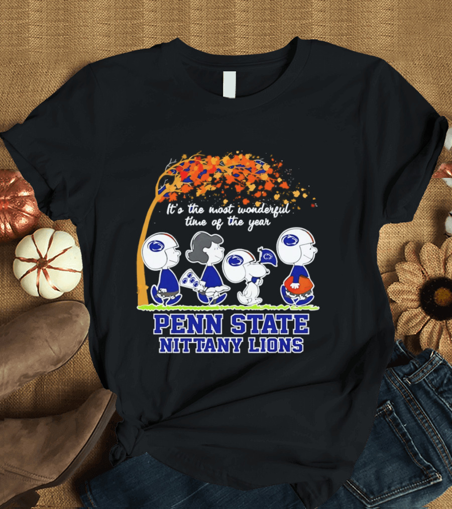 Peanuts It's The Most Wonderful Time Of The Year Penn State Nittany Lions T-Shirt