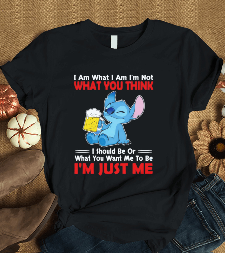 Stitch I Am What I Am I'm Not What You Think I'm Just Me T-Shirt