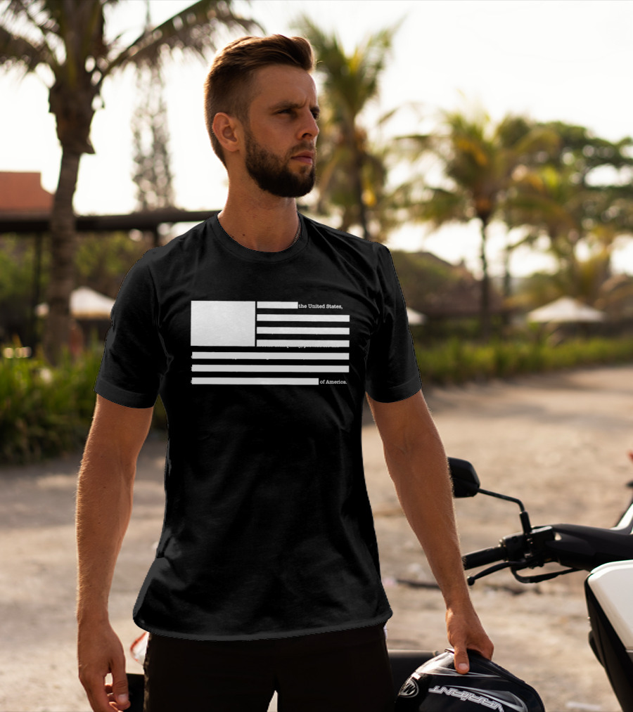 United States Declaration Of Independence Flag T-Shirt