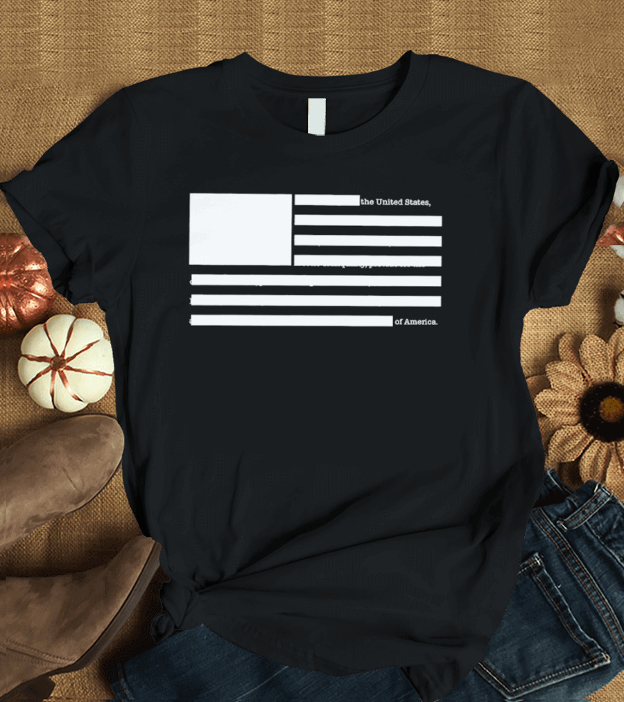 United States Declaration Of Independence Flag T-Shirt