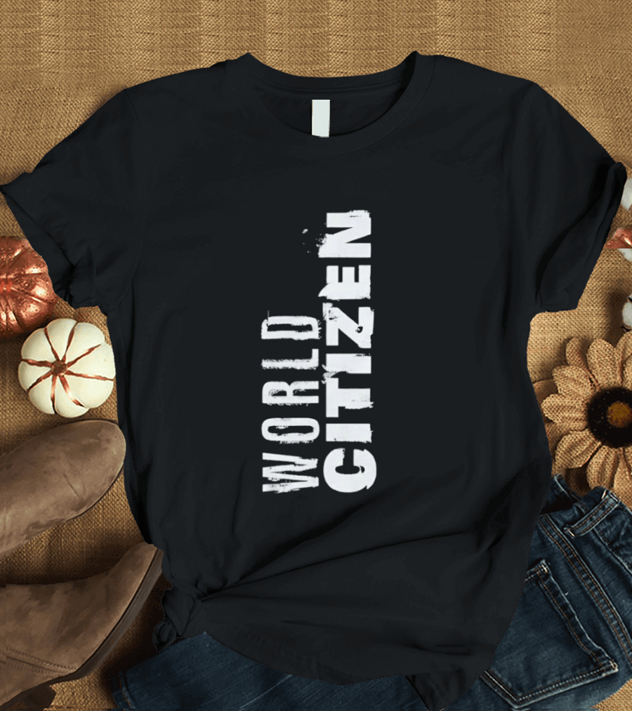 World Citizen Distressed Minimalist T-Shirt