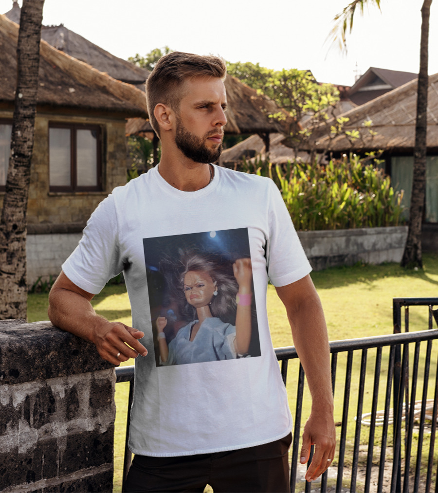 Doll Face Meme Angry Expression Toy Figure T-Shirt