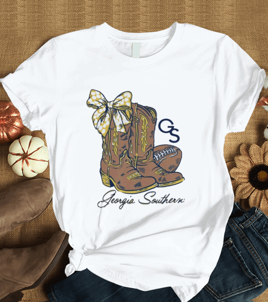 Georgia Southern Bow Boots Football GS T-Shirt